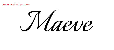 Calligraphic Name Tattoo Designs Maeve Download Free