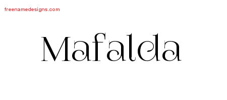 Vintage Name Tattoo Designs Mafalda Free Download