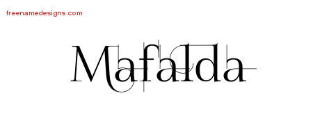 Decorated Name Tattoo Designs Mafalda Free