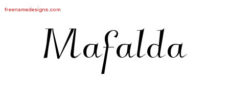 Elegant Name Tattoo Designs Mafalda Free Graphic