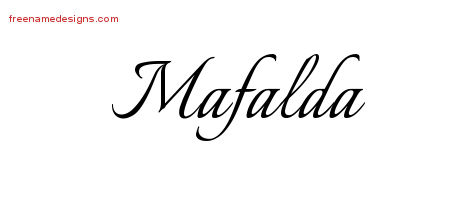 Calligraphic Name Tattoo Designs Mafalda Download Free