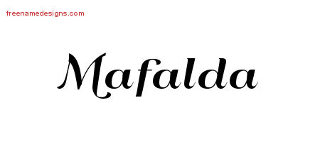 Art Deco Name Tattoo Designs Mafalda Printable