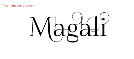 Decorated Name Tattoo Designs Magali Free