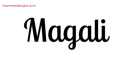 Handwritten Name Tattoo Designs Magali Free Download