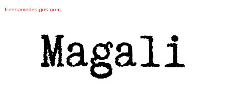 Typewriter Name Tattoo Designs Magali Free Download
