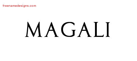 Regal Victorian Name Tattoo Designs Magali Graphic Download