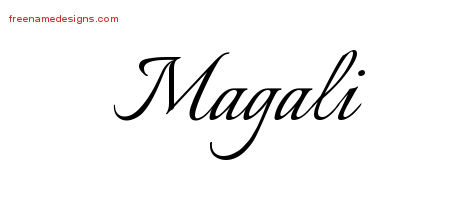 Calligraphic Name Tattoo Designs Magali Download Free