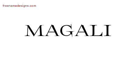 Flourishes Name Tattoo Designs Magali Printable