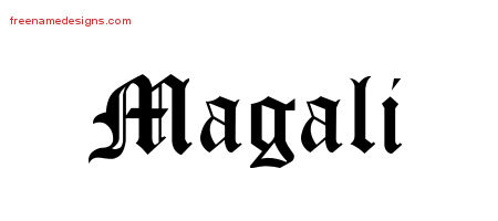 Blackletter Name Tattoo Designs Magali Graphic Download