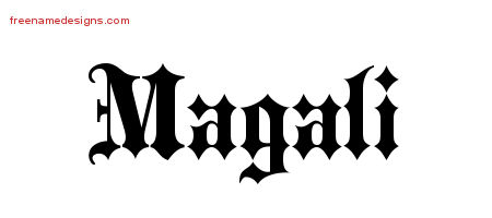 Old English Name Tattoo Designs Magali Free