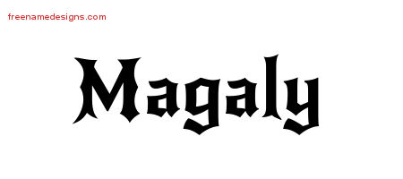 Gothic Name Tattoo Designs Magaly Free Graphic