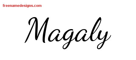 Lively Script Name Tattoo Designs Magaly Free Printout