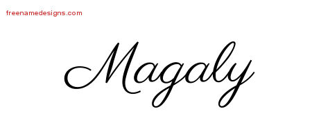 Classic Name Tattoo Designs Magaly Graphic Download