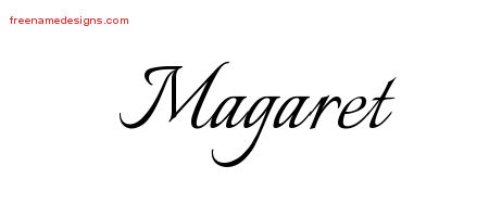 Calligraphic Name Tattoo Designs Magaret Download Free