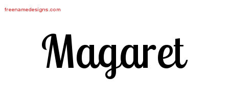 Handwritten Name Tattoo Designs Magaret Free Download