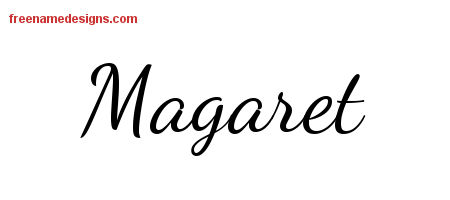 Lively Script Name Tattoo Designs Magaret Free Printout
