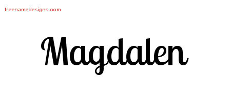Handwritten Name Tattoo Designs Magdalen Free Download