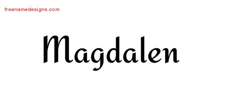Calligraphic Stylish Name Tattoo Designs Magdalen Download Free