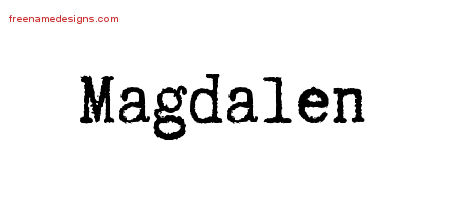 Typewriter Name Tattoo Designs Magdalen Free Download