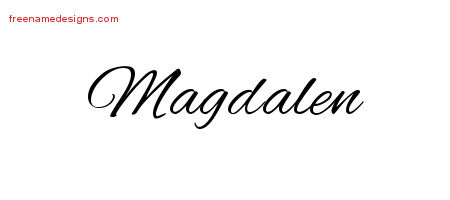 Cursive Name Tattoo Designs Magdalen Download Free