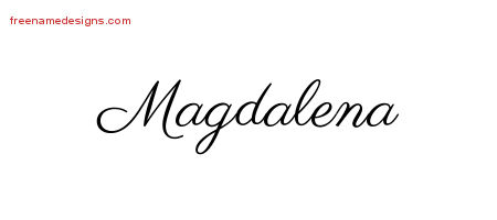 Classic Name Tattoo Designs Magdalena Graphic Download