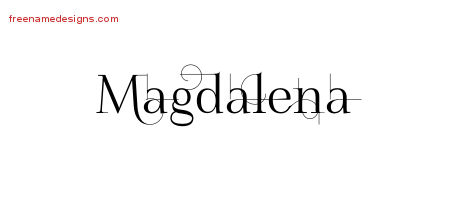 Decorated Name Tattoo Designs Magdalena Free