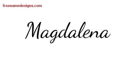 Lively Script Name Tattoo Designs Magdalena Free Printout