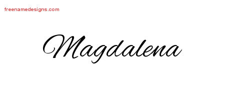 Cursive Name Tattoo Designs Magdalena Download Free