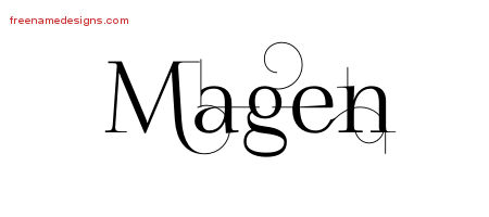 Decorated Name Tattoo Designs Magen Free