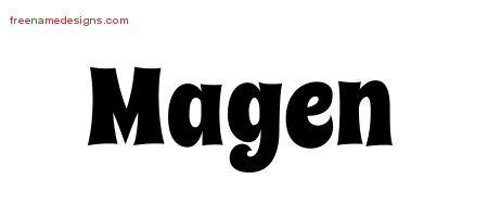 Groovy Name Tattoo Designs Magen Free Lettering