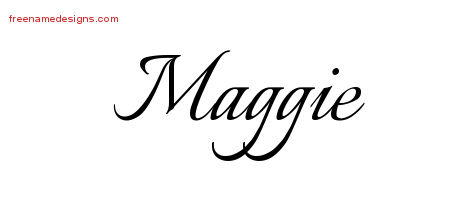 Calligraphic Name Tattoo Designs Maggie Download Free