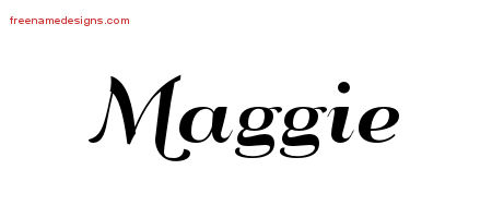 Art Deco Name Tattoo Designs Maggie Printable