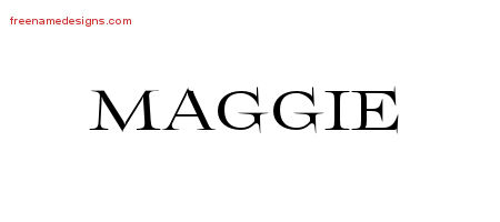Flourishes Name Tattoo Designs Maggie Printable