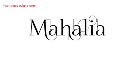 Decorated Name Tattoo Designs Mahalia Free