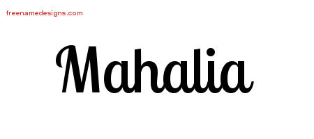 Handwritten Name Tattoo Designs Mahalia Free Download