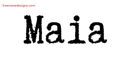 Typewriter Name Tattoo Designs Maia Free Download