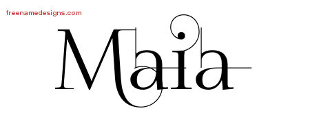 Decorated Name Tattoo Designs Maia Free