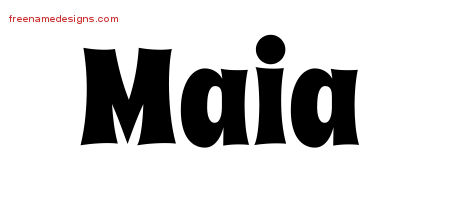 Groovy Name Tattoo Designs Maia Free Lettering