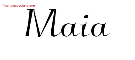 Elegant Name Tattoo Designs Maia Free Graphic