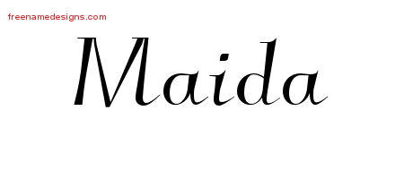 Elegant Name Tattoo Designs Maida Free Graphic