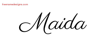 Classic Name Tattoo Designs Maida Graphic Download