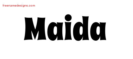 Groovy Name Tattoo Designs Maida Free Lettering