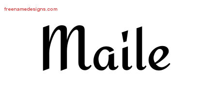 Calligraphic Stylish Name Tattoo Designs Maile Download Free