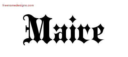 Old English Name Tattoo Designs Maire Free