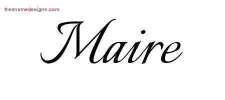 Calligraphic Name Tattoo Designs Maire Download Free