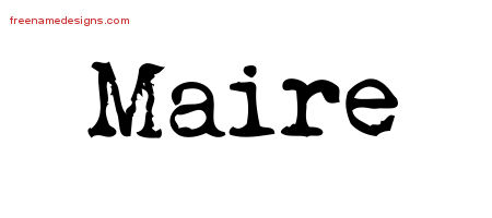 Vintage Writer Name Tattoo Designs Maire Free Lettering