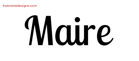 Handwritten Name Tattoo Designs Maire Free Download
