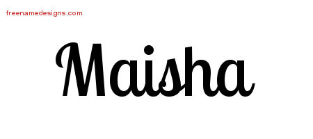 Handwritten Name Tattoo Designs Maisha Free Download