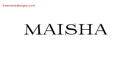Flourishes Name Tattoo Designs Maisha Printable