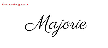 Classic Name Tattoo Designs Majorie Graphic Download